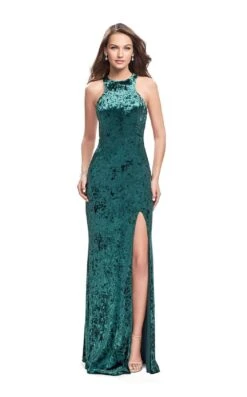 La Femme 25734 Dress -THE DRESS WARE HOUSE La femme 25734 ForestGreen F