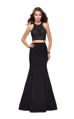 La Femme 25759 Dress -THE DRESS WARE HOUSE La femme 25759 Black F