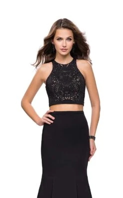 La Femme 25759 Dress -THE DRESS WARE HOUSE La femme 25759 Black F zoom