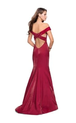 La Femme 25764 Dress -THE DRESS WARE HOUSE La femme 25764 DeepRed B