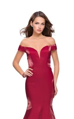 La Femme 25764 Dress -THE DRESS WARE HOUSE La femme 25764 DeepRed F zoom