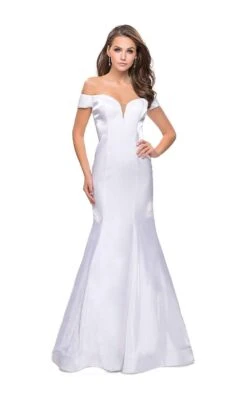 La Femme 25764 Dress -THE DRESS WARE HOUSE La femme 25764 White F