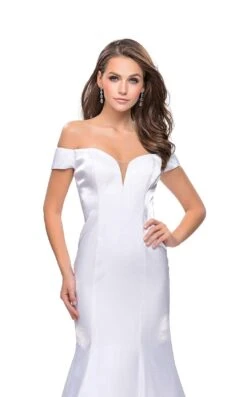 La Femme 25764 Dress -THE DRESS WARE HOUSE La femme 25764 White F zoom
