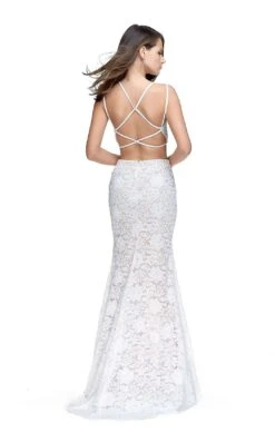 La Femme 25771 Dress -THE DRESS WARE HOUSE La femme 25771 White B