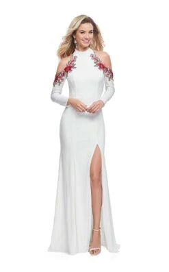 La Femme 25807 Dress -THE DRESS WARE HOUSE La femme 25807 Ivory F