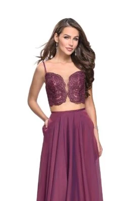 La Femme 25830 Dress -THE DRESS WARE HOUSE La femme 25830 Boysenberry F zoom
