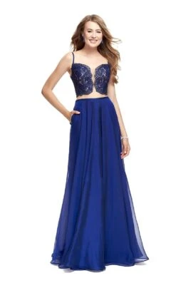 La Femme 25830 Dress -THE DRESS WARE HOUSE La femme 25830 MarineBlue F