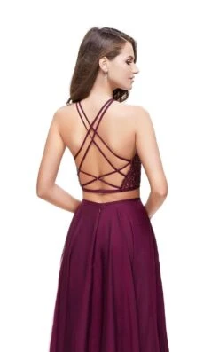 La Femme 25843 Dress -THE DRESS WARE HOUSE La femme 25843 Garnet B zoom