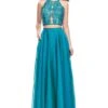 La Femme 25843 Dress -THE DRESS WARE HOUSE La femme 25843 Teal F