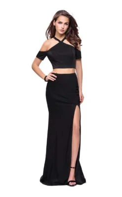La Femme 25846 Dress -THE DRESS WARE HOUSE La femme 25846 Black F
