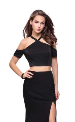 La Femme 25846 Dress -THE DRESS WARE HOUSE La femme 25846 Black F zoom