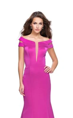 La Femme 25903 Dress 13 La Femme 25903 Dress -THE DRESS WARE HOUSE La femme 25903 Fuchsia F zoom