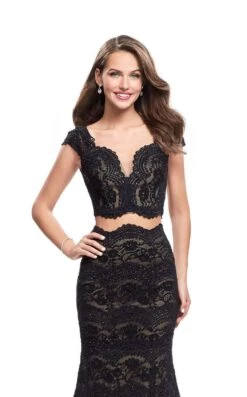 La Femme 25918 Dress 13 La Femme 25918 Dress -THE DRESS WARE HOUSE La femme 25918 Black F zoom