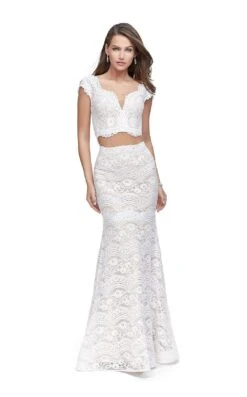 La Femme 25918 Dress 14 La Femme 25918 Dress -THE DRESS WARE HOUSE La femme 25918 White F