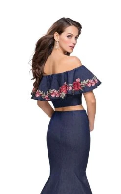 La Femme 26013 Dress -THE DRESS WARE HOUSE La femme 26013 DarkWash B zoom