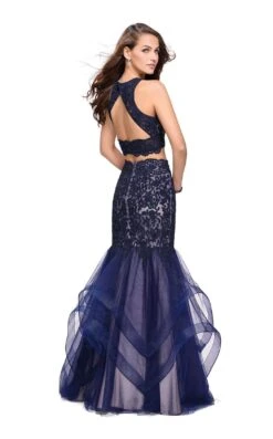 La Femme 26071 Dress -THE DRESS WARE HOUSE La femme 26071 Navy B