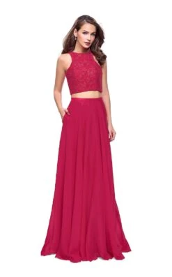 La Femme 26087 Dress -THE DRESS WARE HOUSE La femme 26087 HotFuchsia F
