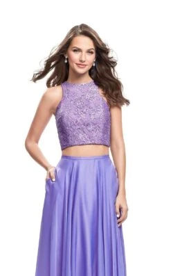 La Femme 26087 Dress -THE DRESS WARE HOUSE La femme 26087 Periwinkle F zoom