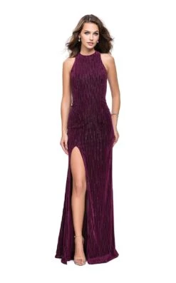 La Femme 26116 Dress -THE DRESS WARE HOUSE La femme 26116 DarkBerry F