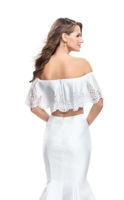 La Femme 26193 Dress -THE DRESS WARE HOUSE La femme 26193 Ivory B zoom