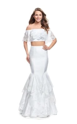 La Femme 26193 Dress -THE DRESS WARE HOUSE La femme 26193 Ivory F