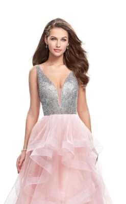La Femme 26223 Dress -THE DRESS WARE HOUSE La femme 26223 Blush F zoom