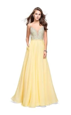 La Femme 26278 Dress -THE DRESS WARE HOUSE La femme 26278 Lemon F