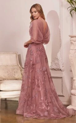 Cinderella Divine OC008 Dress -THE DRESS WARE HOUSE OC008 DUSTYROSE BACK 473526