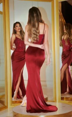 Portia And Scarlett PS22194 Dress -THE DRESS WARE HOUSE PS22194 DEEP RED 3 0be9cc39 33b3 4e7e af99 80df1e0dd875