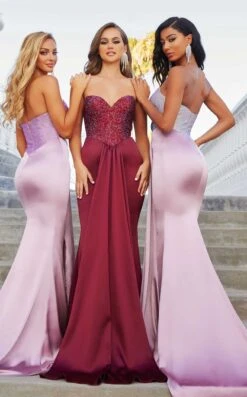Portia And Scarlett PS22230 Dress -THE DRESS WARE HOUSE PS22230 PINK DEEP RED MAUVE 2 fd1f0a0f 9aeb 42e8 bdaa 665d514db68c