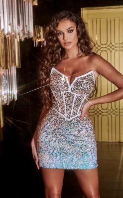 Portia And Scarlett PS22407CL Dress -THE DRESS WARE HOUSE PS22407 Rose Gold Ombre 13fce420 0f09 430e b20d ab4a935cb5da