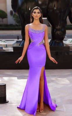 Portia And Scarlett PS23049 Dress -THE DRESS WARE HOUSE PS23049 PURPLE a3223ed7 336a 4c23 afcd 6ef3724115b1