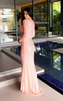 Primavera Couture 12117 Dress -THE DRESS WARE HOUSE Primavera Couture 12117 CORAL 3 a1fa500e 3c21 4b05 b9fd 5e95837a11f6