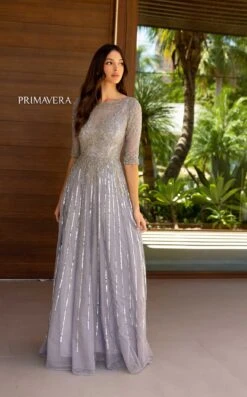Primavera Couture 13120 Dress 11 Primavera Couture 13120 Dress -THE DRESS WARE HOUSE Primavera Couture 13120 PLATINUM 2 04814756 bfb3 4b45 b1a1 11c52377266f