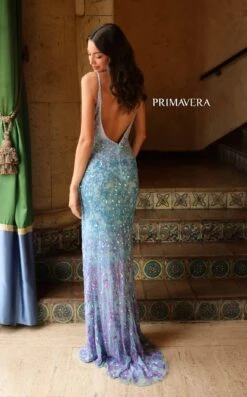 Primavera Couture 4150 Dress -THE DRESS WARE HOUSE Primavera Couture 4150 crystal blue 0187 fa495d9e ec4b 4109 96bb dbb213a68a2c