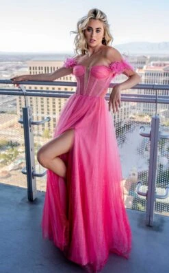 Rachel Allan 70515 Dress -THE DRESS WARE HOUSE Rachel Allan 70515 fuchsiaombre 01