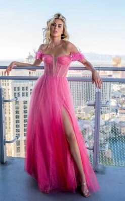 Rachel Allan 70515 Dress -THE DRESS WARE HOUSE Rachel Allan 70515 fuchsiaombre 02