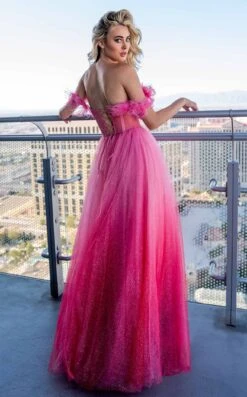 Rachel Allan 70515 Dress -THE DRESS WARE HOUSE Rachel Allan 70515 fuchsiaombre 03