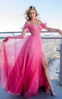 Rachel Allan 70515 Dress -THE DRESS WARE HOUSE Rachel Allan 70515 fuchsiaombre 06