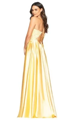 Faviana S10400 Dress -THE DRESS WARE HOUSE S10400 Buttercream Back