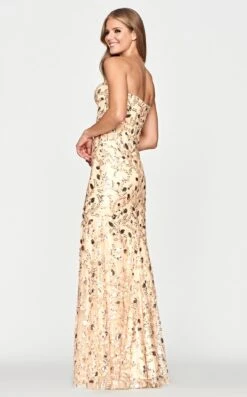 Faviana S10650 Dress 9 Faviana S10650 Dress -THE DRESS WARE HOUSE S10650 NUDE.GOLD BACK