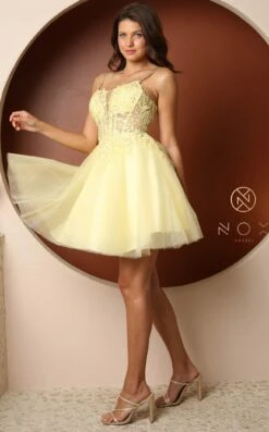 Nox Anabel T724 Dress -THE DRESS WARE HOUSE T724 LEMON 2 17a37ea6 6e87 4517 852e be4f0bf94d86