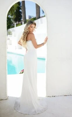 Terani 241E2437 Dress -THE DRESS WARE HOUSE Terani 241E2437 Ivory Back 1