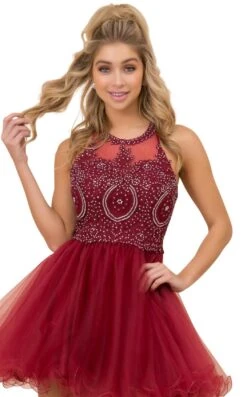 Nox Anabel B652 Dress -THE DRESS WARE HOUSE b652 burgundy 2 zoom f4c3f218 0917 490e a7c8 39e7fa959dc0