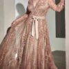 LaDivine CD233C Dress -THE DRESS WARE HOUSE cd233c rosegold 1