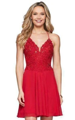 Faviana 10151 Dress -THE DRESS WARE HOUSE faviana 10151 Red Front grande c828d844 5e12 41eb 9c45 1628021ec944 497687