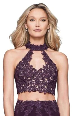 Faviana 8071 Dress -THE DRESS WARE HOUSE faviana 8071 Plum Front zoom