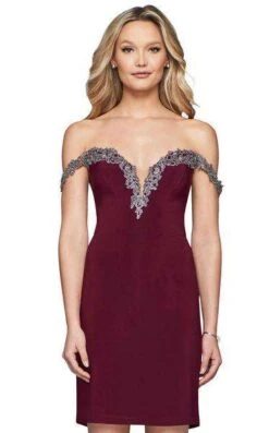 Faviana S10152 Dress -THE DRESS WARE HOUSE faviana S10152 Bordeaux Front grande 363881af bee7 44e2 87e0 c0a04b91da4c 539288
