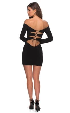 La Femme 28212 Dress -THE DRESS WARE HOUSE la femme 28212 black 2