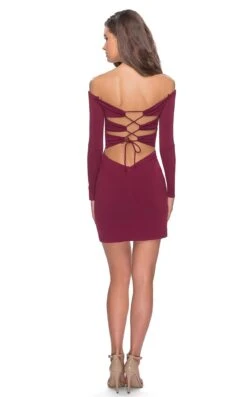 La Femme 28212 Dress -THE DRESS WARE HOUSE la femme 28212 darkberry 2